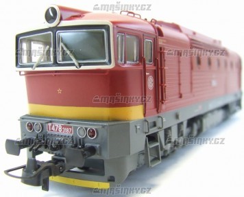 H0 - Dieselová lokomotiva řady T478.3187, ČSD - ozvučená