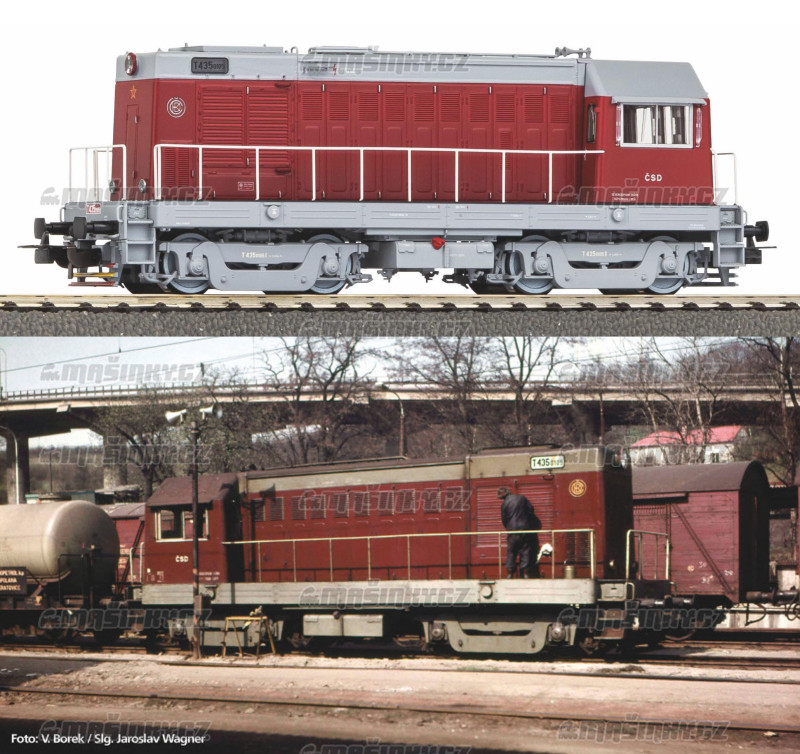 H0 - Dieselov lokomotiva T435 - SD (analog) #1