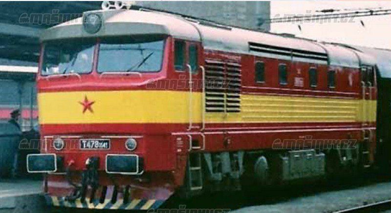 TT - Dieselov lokomotiva ady T 478.1160 - SD (erven/lut) #1
