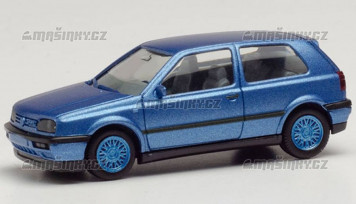 H0 - VW Golf III VR6, modr metal.