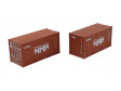 H0 - 2-dílný set Container 20‘ HMM - High Cube