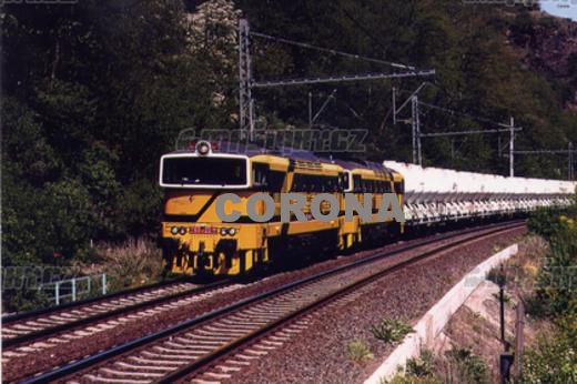 Pohlednice - Motorov lokomotivy 753.723-6 s vozy Lafarge u ee - kvten 2007 #1