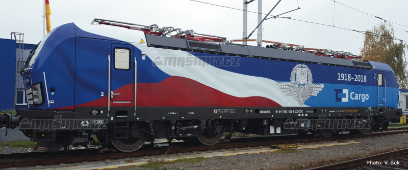 H0 - Elektrick lokomotiva 383 009-8 - D Cargo (analog) #1