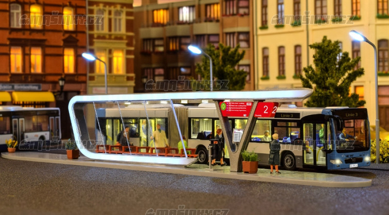 H0 - Autobusov zastvka s LED osvtlenm #1