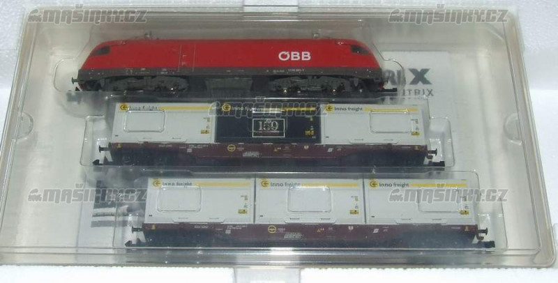 N - Analogov startset s lokomotivou BR 116, dvma vozy a kolejovm ovlem - OBB #4