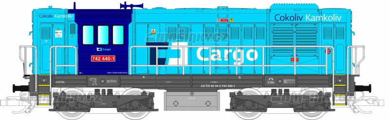 TT - Dieselov lokomotiva 742 440-1 D Cargo (analog) #1