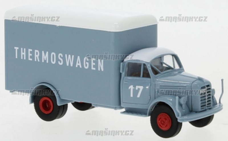 H0 - Borgward B 4500 17 Thermoswagen, modro-ed spedice #1