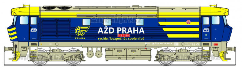 TT - Dieselov lokomotiva 749.039-4 - AD (analog) #1