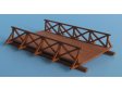 H0 - Dřevěný most široký, krátký – světlý