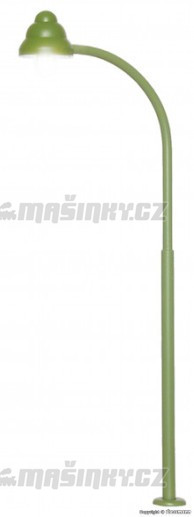 H0 - Plynov lampa obloukov - zelen - LED tepl bl #1