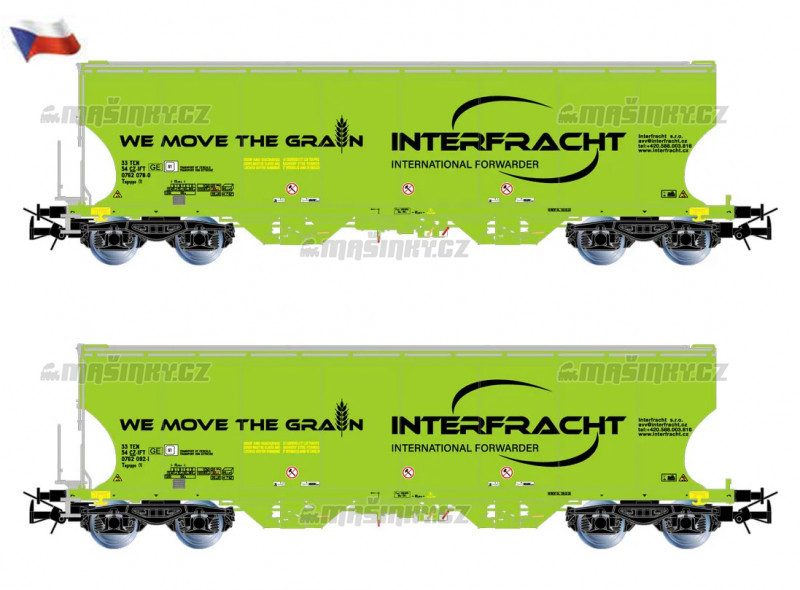H0 - Set dvou voz na obil -  CZ - Interfracht #1