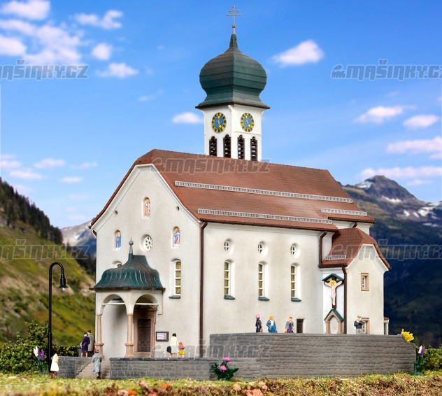 N - Kostel Wassen u Gotthardbahnu #1