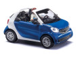 H0 - Smart Fortwo Cabrio s řidičem a dětskou sedačkou