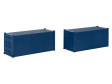 H0 - 20' kontejner, modr, 2 ks