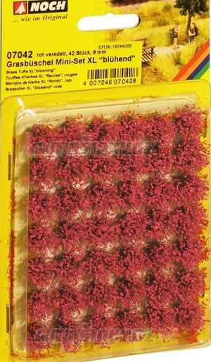 Travn trsy, mini set XL - kvetouc - erven #1