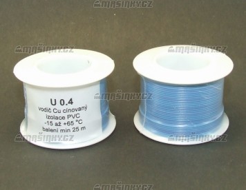 Drt modr U 0,4  Cu cnovan - izolace PVC - 25 m