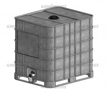 N - Kovový IBC kontejner, lakovaný, 3ks