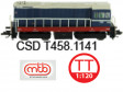 TT - Dieselová lomotiva T458.1141 - ČSD (analog)