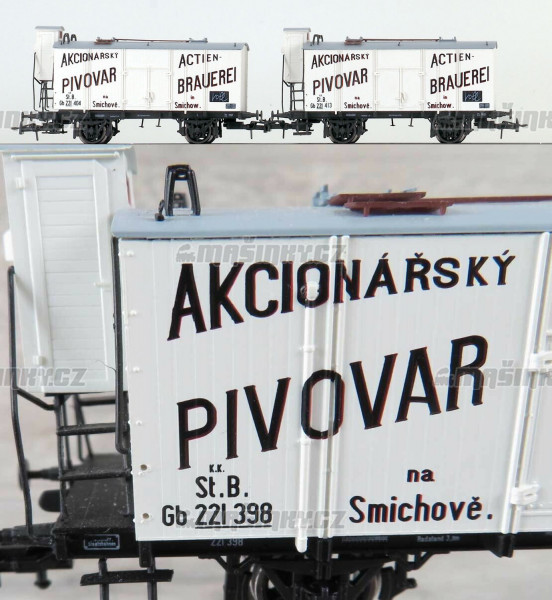 H0 - Set dvou voz Akc. Pivovar Smchov - KKStb #1