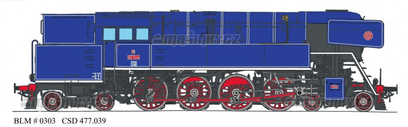 H0 - Parn lokomotiva 477 039 - SD (analog) #2