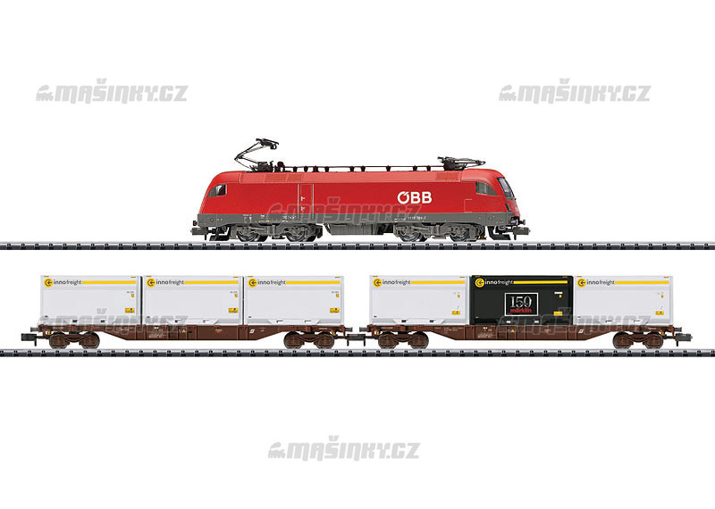 N - Analogov startset s lokomotivou BR 116, dvma vozy a kolejovm ovlem - OBB #1