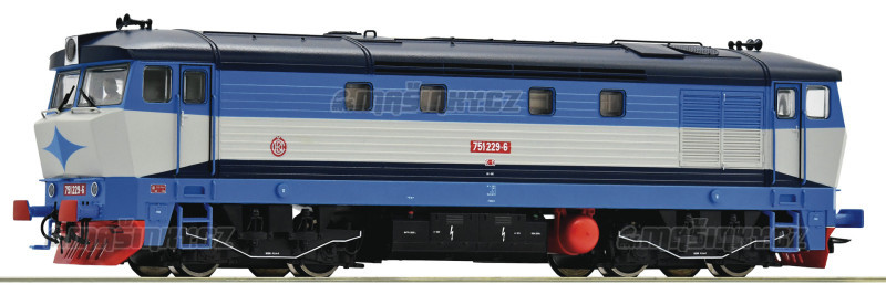 H0 - Dieselov lokomotiva ady 751 229-6 - D (analog) #1