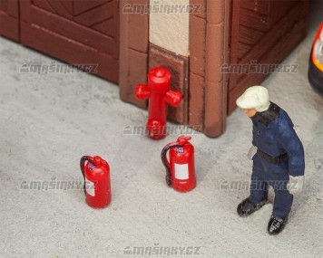 H0 - 6 hasicch pstroj a 2 hydranty