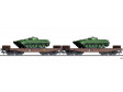 H0 - Dvojit nkladn vz Rmms 3960 s dvma tanky BMP-1 "NVA", DR