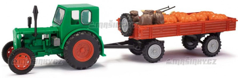 H0 - Traktor Pionier RS &#8203;&#8203;01 s pvsem T4 a dnmi / pytli #1