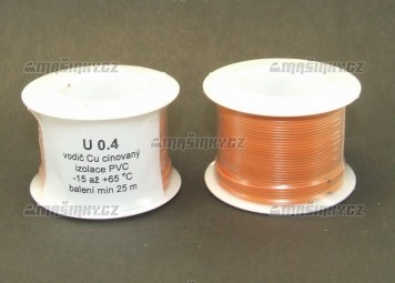 Drt oranov U 0,4  Cu cnovan - izolace PVC - 25 m