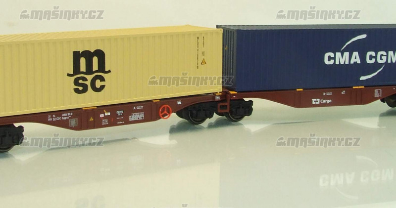H0 - Set dvou kontejnerovch voz Sggrss 80 - CD Cargo a.s. #3