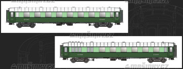 H0 - Set dvou voz Pullman "Transatlantique", ETAT Railways A2syfi (Kitchen)  A4yfiETAT Ep.IIb