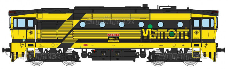 TT - Dieselov lokomotiva 750.059-8 - Viamont (analog) #1
