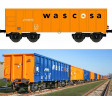 H0 - Oteven vz Eamnos 57 WASCOSA, oranov/modr s osvtlenm DE, DC/DCC