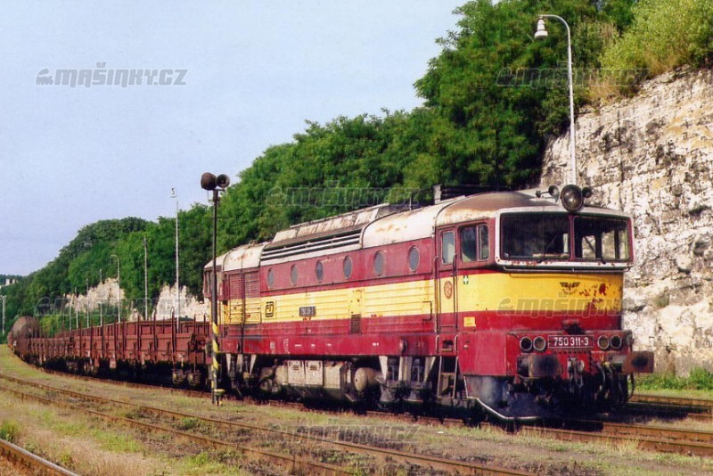 Pohlednice - Lokomotiva 750.311 v Bakov nad Jizerou - ervenec 2004 #1