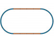 H0 - Betonov podlo pro kolejov set A + 4 rovinky