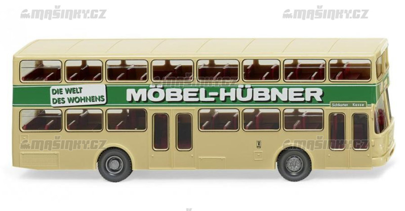 H0 - Dvoupatrov autobus (MAN SD 200) "Mbel Hbner" #1