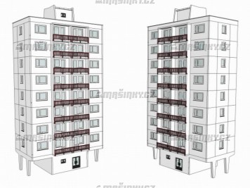 TT - Dm panelov - vk (8poschodi) - stavebnice