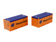 H0 - 2-dílný set Container 20‘ Hapag Lloyd - Open Top