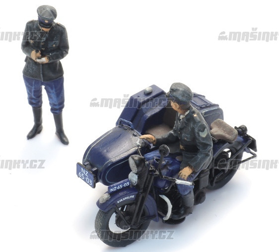 H0 - Stavebnice motocyklu sk policie s postrannm vozkem #2