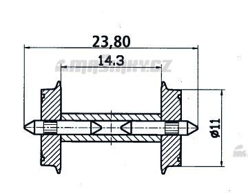 H0 - Soukol 11mm DC dlka 23,8 mm #1