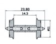 H0 - Soukol 11mm DC dlka 23,8 mm