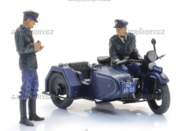 H0 - Stavebnice motocyklu sk policie s postrannm vozkem