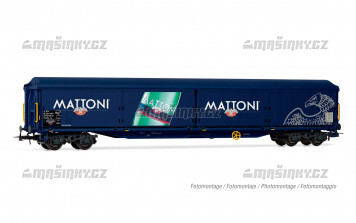 H0 - Nákladní vůz s posuvnými stěnami řady Habils-vy  v provední a značení"Mattoni" - SBB
