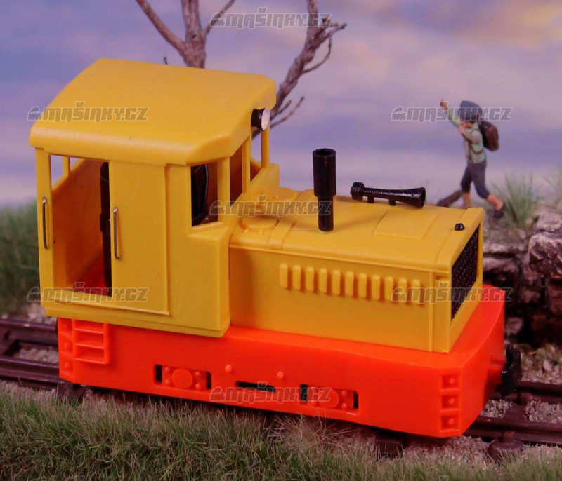 H0e - Dieselov lokomotiva Plymouth oranov podvozky/lut kastle #1