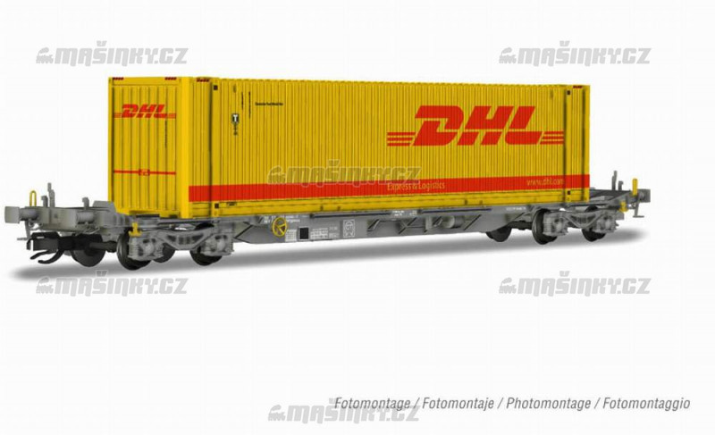 TT - Kontejnerov vz ady Sffgmss "IFA"s kontejnerem "DHL", Ermewa #1
