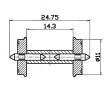 H0 - Dvoukol RP-25 - 11 mm (2ks)