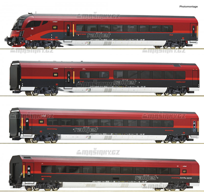 H0 - Set 4 voz Railjet - BB (DCC) #1