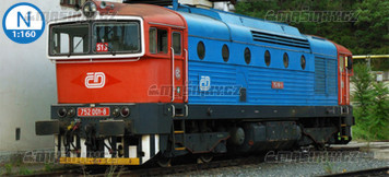N - Dieselová lokomotiva 752 001 - ČD (analog)
