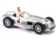 H0 - Mercedes-Benz stbrn s figurkou J.M. Fangio